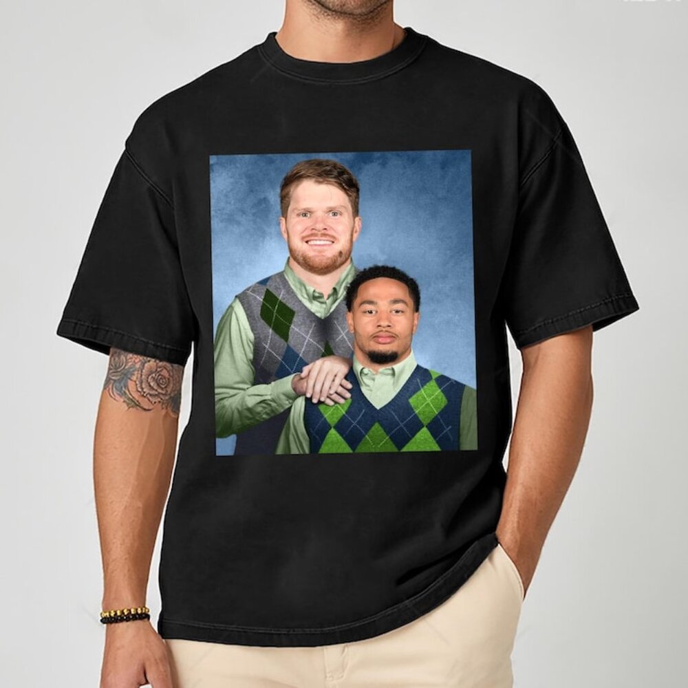Njigba and Darnold Seattle Football T-Shirt, Step Brothers Football Shirt, Seatt